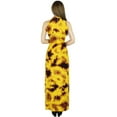 thumbnail image 6 of Bimba Women Yellow Long Maxi Dress Chic Style Rayon Sleeveless Spring Day Gown, 6 of 6