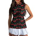 thumbnail image 3 of Whosucclay Cherries Women's Sleeveless Golf Shirts Sleeveless Golf Tennis Shirts for Womens, Quick Dry Comfortable for Outdoor Sports Fitness Exercise, 3 of 7