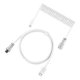 thumbnail image 1 of Cateissary Cable USB escalable para un movimiento cómodo y resistencia a la tracción Teclado mecánico computadora en espiral Electrónica blanco, 1 of 6