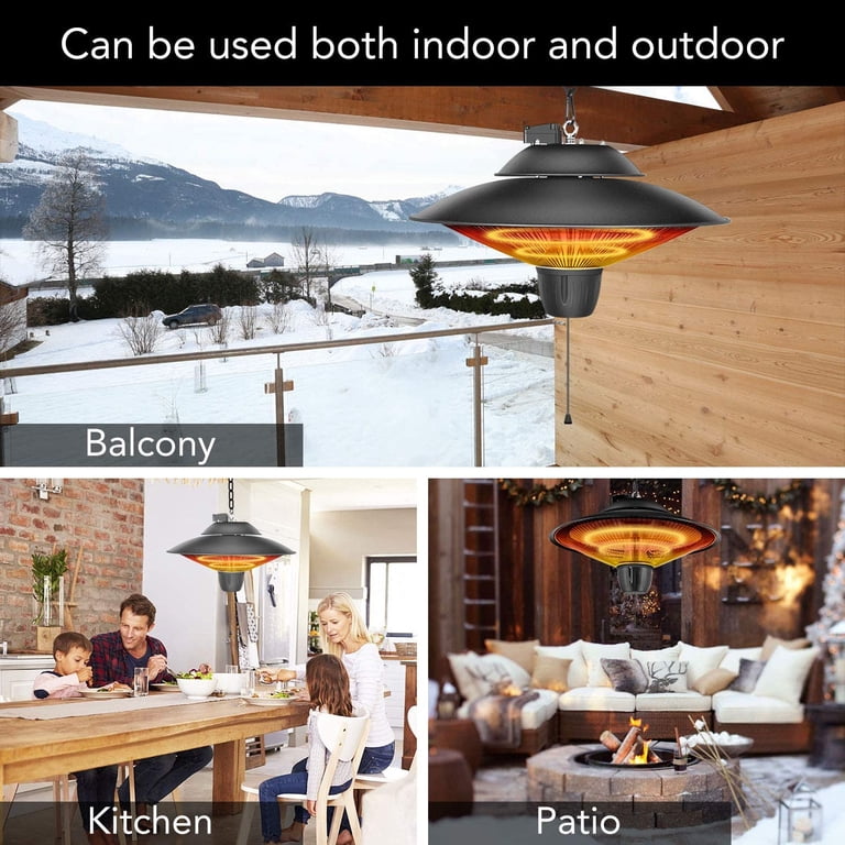Simple Deluxe 1500W Electric Outdoor Patio Ceiling Heater with Overheat  Protection - Walmart.com