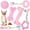 C, variant on 6Pcs TPR Dog Chew Toy Set for Puppies Small Dogs, Durable Teething Bone and Spiky Ball with Braided Fabric Rope Rings, Interactive Tug of War Play Toy Set for Gentle Chewers, Pet Boredom Relief Gift