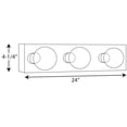 thumbnail image 2 of Broadway Collection Three-Light Polished Chrome Traditional Bath Vanity Light, 2 of 2