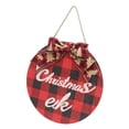 thumbnail image 4 of Christmas Door Hanging Sign  Fine Texture Reusable Christmas Welcome Door Sign Red Black Check Pattern Pollution Free  For Front Porch Decor, 4 of 8
