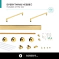 thumbnail image 4 of Fine Fixtures Frameless Shower Glass Door - Clear Double Sliding Shower Door with Tempered Glass - Shower Glass Panel Bathroom Door, Hardware Complete Kit 48" W x 80" D in Satin Brass Finish, 4 of 11