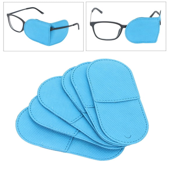 Patchs pour les yeux, prévention des fuites de lumière, patch médical pour les yeux, 6 pièces, respirant, professionnel pour les yeux paresseux, noir, bleu