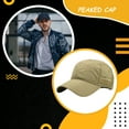 thumbnail image 3 of Decodeary Adjustable Strap Hat For Men Customize Fit And Style Sporty Style Polyester Baseball Cap Peaked Cap Sun Protection Khaki L  54-59cm 1Set, 3 of 6