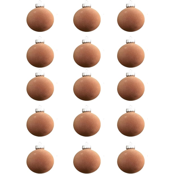 15 bolas de terciopelo para adornos navideños de 3,15 pulgadas, adornos vintage para árboles de Navidad, bolas de plástico flocadas irrompibles, adornos colgantes para árbol de Navidad para bodas, fie