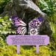 thumbnail image 1 of Marcador de tumba conmemorativo, estaca de jardín de mariposas, entierro, resistente a intemperie, decoración de cementerio, placa, letrero para Púrpura, 1 of 8