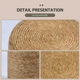 thumbnail image 5 of Tcbosik Handwoven Seagrass Round Ottoman, Natural Pouf Footrest Stool, Boho Farmhouse Accent Vanity Stool for Living Room, Bedroom, Entryway – No Assembly Required, 5 of 7