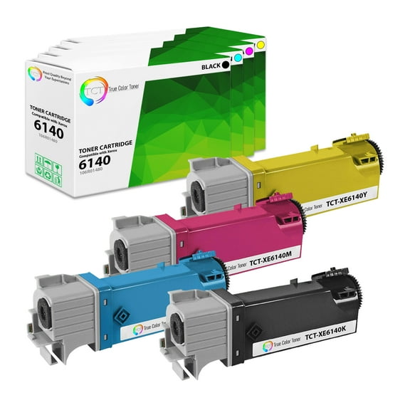 TCT 6140 Toner Cartridge 4 Pack - Premium Compatible Replacement for 106R01480 106R01477 106R01478 106R01479
