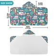 thumbnail image 4 of Yayeee Kids Hooded Towel with Hand Pockets Beach Soft Absorbent Bath Wrap 50 x 23.5 inch, Green Cartoon Truck Pattern, 4 of 5