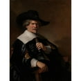 thumbnail image 2 of Anonymous 12x14 Black Ornate Wood Framed Double Matted Museum Art Print Titled: Portrait of a Man Seated in an Armchair (ca. 1640-50), 2 of 5