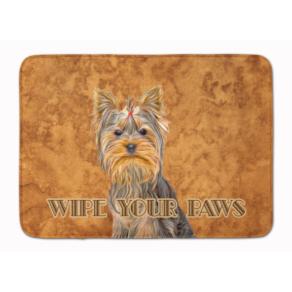 Carolines Treasures KJ1219RUG Yorkie / Yorkshire Terrier Wipe your Paws Machine Washable Memory Foam Mat 19 X 27"