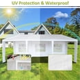thumbnail image 5 of Tcbosik 10'x30' Party Canopy Tent, Outdoor Wedding Gazebo with 5 Removable Sidewalls, Heavy Duty Portable Camping Shelter, BBQ Pavilion Canopy for Cater Events, White, 5 of 9