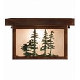 thumbnail image 5 of Meyda Tiffany 180660 Hyde Park Tall Pines 15" Wide Flush Mount Square Ceiling Fixture -, 5 of 7