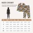 thumbnail image 3 of KLL Roosters and Chicks Print Women's Long Sleeve Pajamas with Pants Sleepwear Loungewear 2 Set-Large, 3 of 7