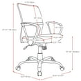 thumbnail image 5 of CorLiving Harper Ergonomic Mesh Back Adjustable Height Office Chair - Comfy Rolling Desk Chair, Home Office Mesh Computer Chair with Wheels, Comfortable Back Support for Workstation and Desk, 5 of 5