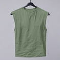thumbnail image 5 of LIBRCLO Mens Tank Tops Crew Neck Solid Color And Linen Shirts Sleeveless Muscle Shirts for Active Men, 5 of 5