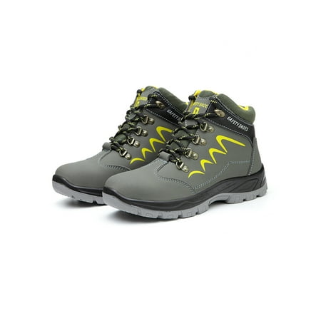 

Fangasis Men Slip Resistant Hiking Shoe Steel Toe Comfort Construction Heavy Duty Industrial Boots Green 10