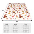 thumbnail image 3 of Fotbe Autumn Maple Leaf with Hedgehog Manta de Franela Acolchonada con Estampado, Súper Suave y Esponjosa, Extra Grande para Sofá, Cama, Uso Todo el Año-60"x50", 3 of 7