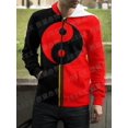thumbnail image 3 of Sudadera con capucha y cremallera con estampado 3D de los ocho trigramas de Yin Yang para hombre y mujer, 3 of 5