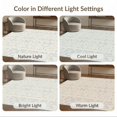 thumbnail image 7 of ODIKA 4'x6' Blue Geometric Farmhouse Design Washable Area Rug Intricate Modern Patterns with Stripes for Dorm Room, Small Living Stain Resistant Low Profile, Easy Care, 7 of 7