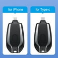 thumbnail image 4 of New Design Keychain 1500mAh Smartphone Emergency Charger Emergency Power For Iphone Android Portable Power Bank BLACK FOR IPHONE, 4 of 8