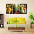 thumbnail image 2 of Moyic 3 paneles de impresión romántica abstracta en poliéster, pintura de acuarela, arte de pared moderno, decoración del hogar Artesanía, 2 of 6