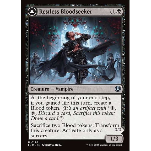 MtG Innistrad Remastered Uncommon Restless Bloodseeker // Bloodsoaked Reveler #128
