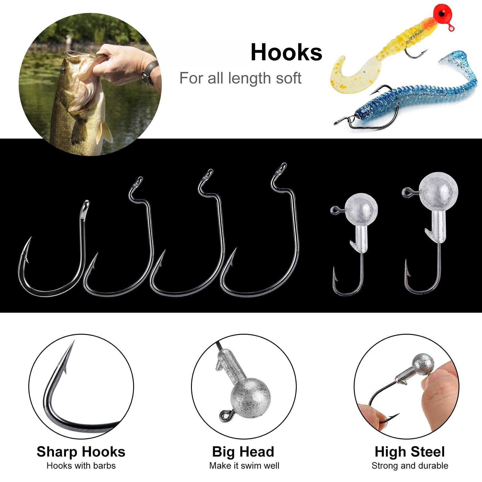187/343pcs Fishing Accessories Kit  Organized Tackle Box With Included Hooks Weights Sinkers Gear And Equipment Gift For Men