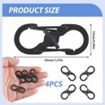 thumbnail image 2 of 4 Pcs S Carabiner Clip, Small Carabiner Clips, Mini Stainless Steel Dual-Spring S-Shaped Keychain Hooks with Secure Lock, Multi-Purpose for Home, Outdoor Hiking, Camping, Fishing, Travel, Keys, 2 of 5