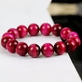 thumbnail image 2 of K-KED Natural Multicolor Tiger's Eye Round Gemstone Beads Bracelet 7.5'' AAA++-Rose Red-6 mm, 2 of 6