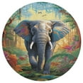 thumbnail image 3 of Colorful Elephant Flower Round Rugs -Washable Non-Slip Small Round Area Rug Throw Soft Circle Rugs for Bedroom, Modern Print Indoor Carpet for Entryway Sofa Living Room, 3 of 7
