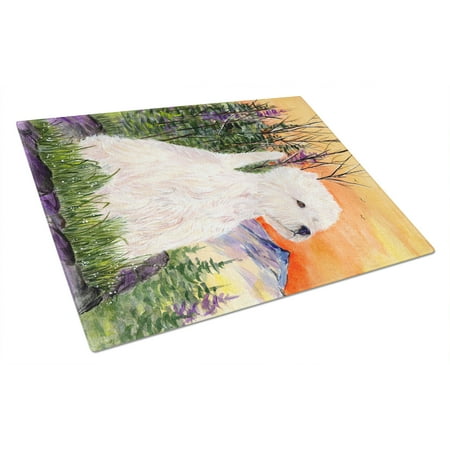 

Caroline s Treasures SS1013LCB Westie Glass Cutting Board Large 12H x 16W multicolor