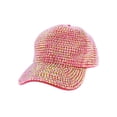 thumbnail image 1 of Top Headwear Women's Full Sparkle Rhinestone Gem Bling Baseball Cap - Fuchsia, 1 of 1