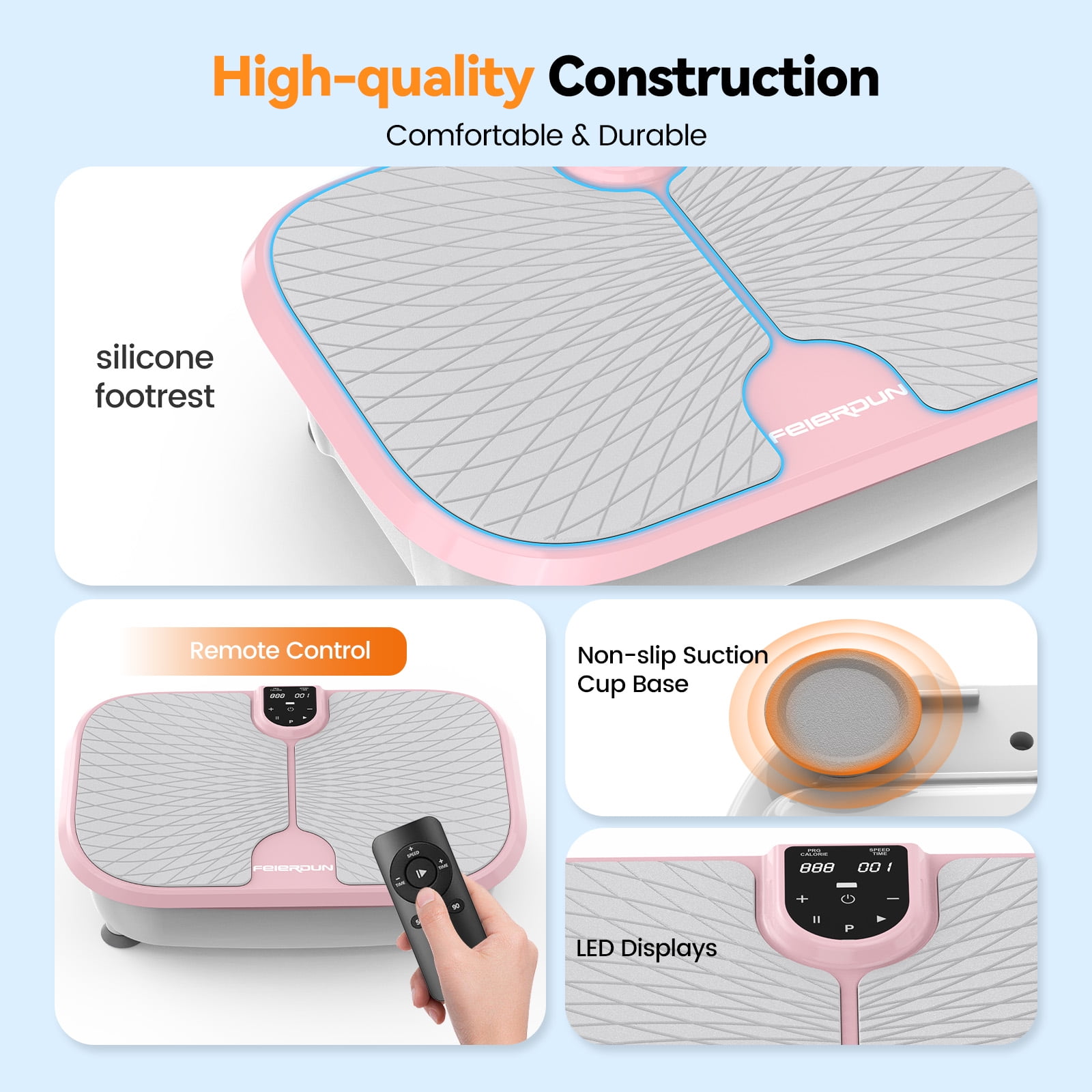 UPGO Vibration Platform Machine, full Body Workout Vibration Fitness Platform, 400 lbs Weight Capacity, Multiple Exercise Modes, Includes Resistance Bands and Remote Control.