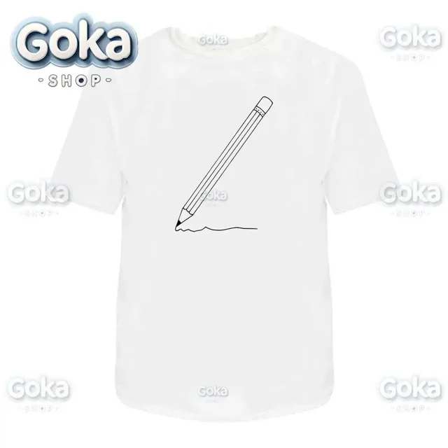 Camisetas con gráficos de lápiz de dibujo ropa para hombre camisetas y camisetas nuevas Camiseta estampada de algodón para mujer ropa Y2K camiseta divertida bonita
