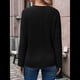 thumbnail image 5 of Camisa de Larga de Otoño para Mujer, Cuello en V, Jersey de Punto, Túnica, Camisa Formal Informal para Mujer Negro XL, 5 of 7