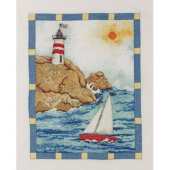 Sailboat Counted Cross Stitch Kit-10"x13