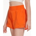 thumbnail image 1 of AJGRHE Girls Athletic Shorts with Zipper Pockets Mesh Liner High Elastic Waisted Swim Trunk Volleyball Tennis Gym Sports Shorts 14-16 Years Orange, 1 of 4