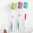 thumbnail image 2 of Shisuyan 6Pcs Suction Cup Toothbrush Head Cover Dustproof Toothbrush Protective (Random Color), 2 of 9