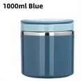 thumbnail image 2 of Recipiente Térmico para Comida, de Sopa Aislante, Lonchera de Acero Inoxidable, Mantiene la Temperatura para Niños en Edad Escolar, Azul, 1000 Ml., 2 of 6