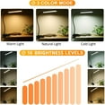 thumbnail image 3 of Desk Lamp Clip on Light, Desk Light with 3 Lighting Modes, Dimmable 4 Brightness Levels, 360° Adjustable Gooseneck, Eye-Caring Small Lamp for Bed Headboard Reading Makeup Eyebrow, 3 of 8