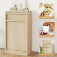 thumbnail image 6 of Ataucjin Tilt Out Trash Can Cabinet,Hidden Trash Cabinet with 10 Gallon Storage,Kitchen Freestanding Recycling Trash Cabinet with Drawer,Pet-Proof Garbage Can Cabinet Laundry Hamper for Kitchen, 6 of 7