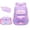 Purple, variant on UJNDER Girls Elementary School Backpack with Print 3 Piece Set Large Capacity Lightweight Daypack with Spine for Grades 5-6,Blue,Large