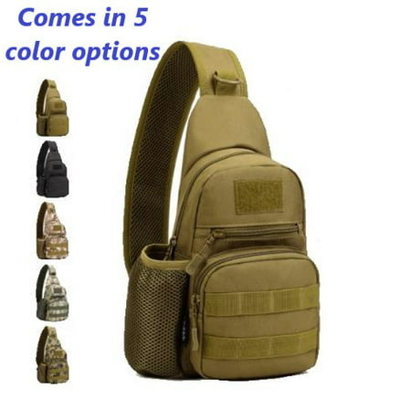 Mens Heavy Duty Crossbody Pack Tactical Military Style Travel Hiking Day Camping Ammunition Hunting