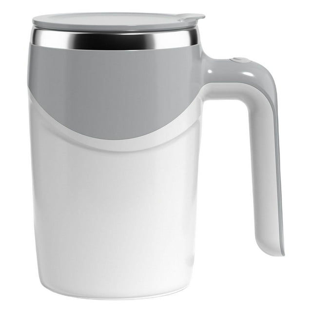 GUOOL Auto Mixing Coffee Mug Intelligent Mixer Thermal Mug Stainless Steel Auto Mixing Gray Battery Type