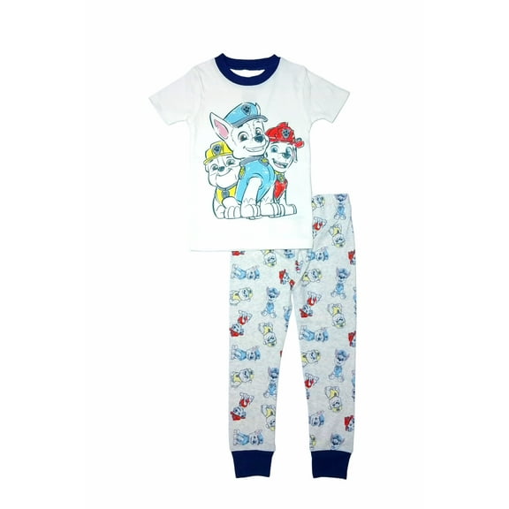 Paw Patrol Toddler Boy's Marshall, Chase and Rubble Short-Sleeved Pajama Set, Size 4T