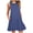 Navy, variant on Summer Sundresses for Women Sleeveless Crewneck Loose A Line Flowy Knee Length Dress Beach Vacation Dress