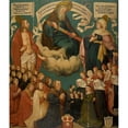 thumbnail image 2 of After Hans Holbein the Elder 20x23 Gold Ornate Framed and Double Matted Museum Art Print Titled - God the Father, Christ and the Virgin Mary with Donors, 2 of 4